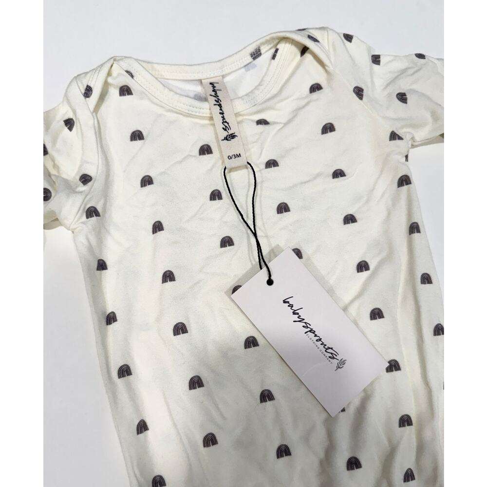 NWT Baby Sprouts Newborn Bamboo Sleep Sack Knotted Sleeper Size 0-3 Months - Picture 2 of 5